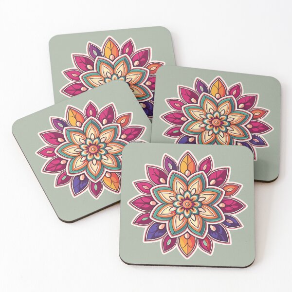 Item preview, Indian Floral Rangoli Design & Pattern designed and sold by Jollys-ArtShop.