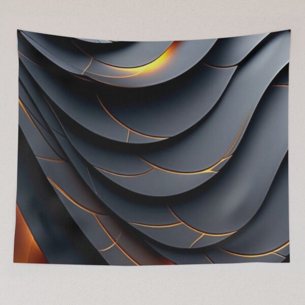 Item preview, Futuristic Abstract Layers with Golden Glow  designed and sold by Bellassi.