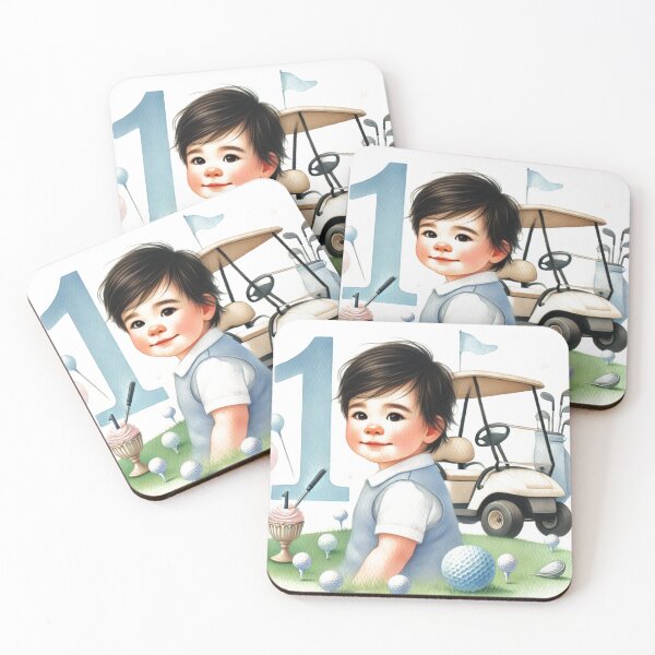 Item preview, 1st Birthday Golfer Boy Watercolor designed and sold by Monika Howarth.