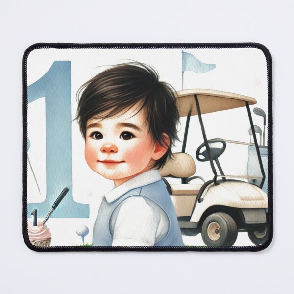 Item preview, 1st Birthday Golfer Boy Watercolor designed and sold by Monika Howarth.