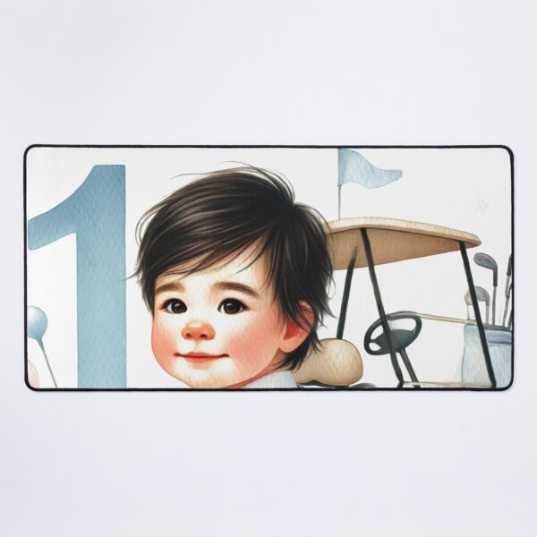 Item preview, 1st Birthday Golfer Boy Watercolor designed and sold by Artbymonika.