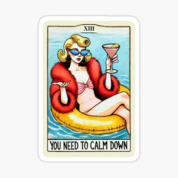 Item preview, You need to calm down - Taylor Swift - Tarot Card designed and sold by Gautamaa.