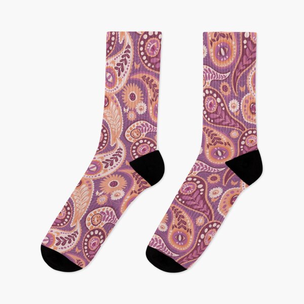 Item preview, Purple Paisley Eyes designed and sold by latheandquill.
