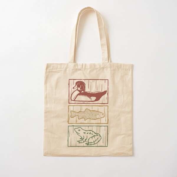 Vista previa del artículo con la obra «Animales de humedales Linograbado», diseñado y vendido por catchicadesign.