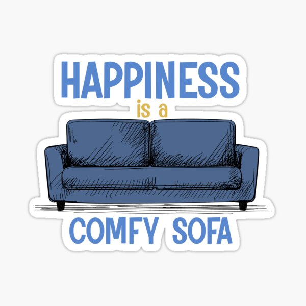 Artikel-Vorschau von Glück ist ein gemütliches Sofa, designt und verkauft von TeeLabDesign.