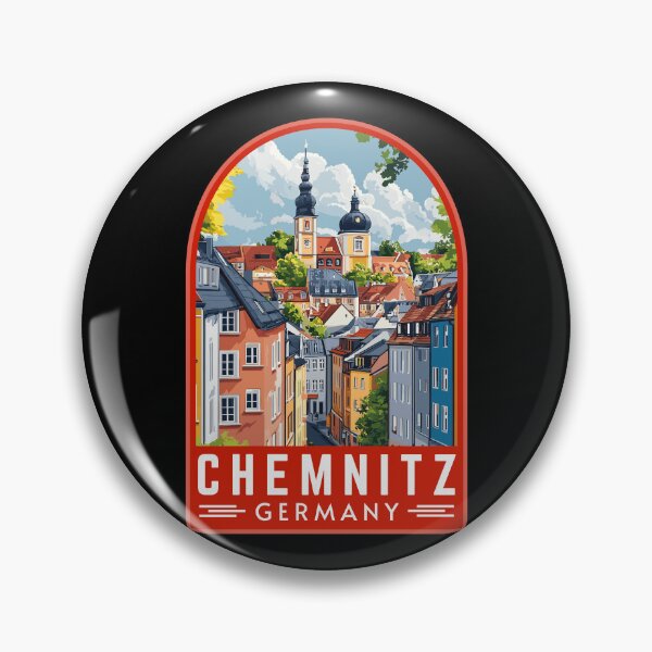 Item preview, Chemnitz in Saxony Germany Retro Travel Art Landscape designed and sold by MaateoDesign.