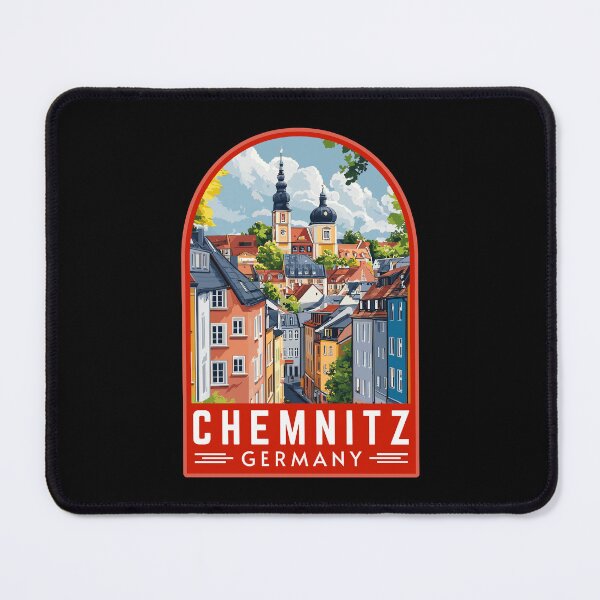 Item preview, Chemnitz in Saxony Germany Retro Travel Art Landscape designed and sold by MaateoDesign.