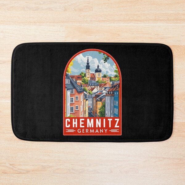 Item preview, Chemnitz in Saxony Germany Retro Travel Art Landscape designed and sold by MaateoDesign.