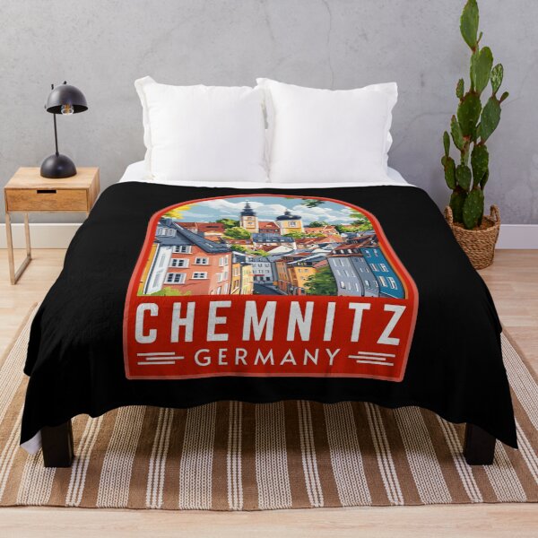Item preview, Chemnitz in Saxony Germany Retro Travel Art Landscape designed and sold by MaateoDesign.