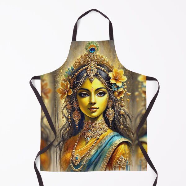 Item preview, Shrimati Radharani Divine Beauty | Textured Watercolor Sacred Art | Hindu Spiritual Painting designed and sold by Sarasvati’s Divine Art.