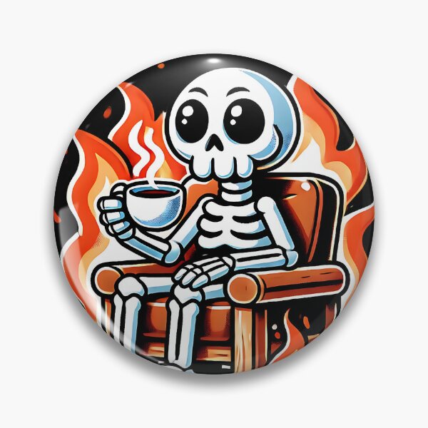 Item preview, Skeleton with Coffee - Funny "This Little Light of Mine" Chaos Meme designed and sold by Kawaii-n-Spice.