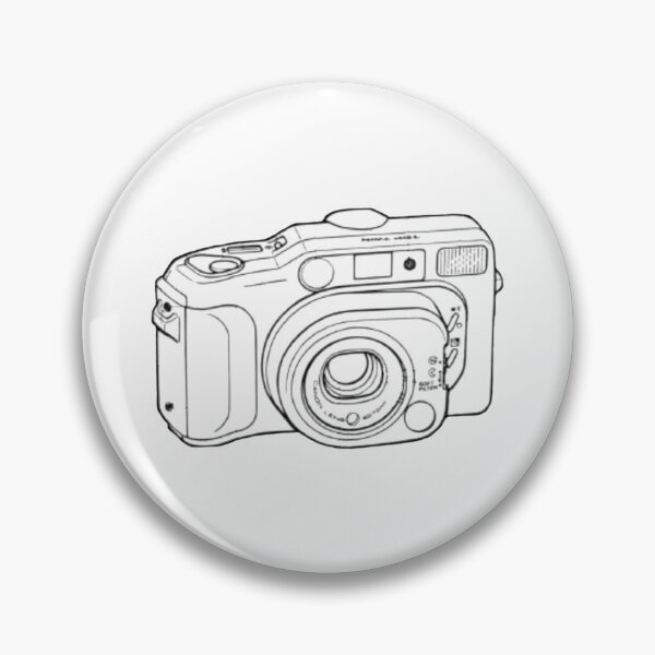 Item preview, Point and Shoot Digital Camera Drawing, Early 2000's Camera 2 designed and sold by Film Camera Nerds.