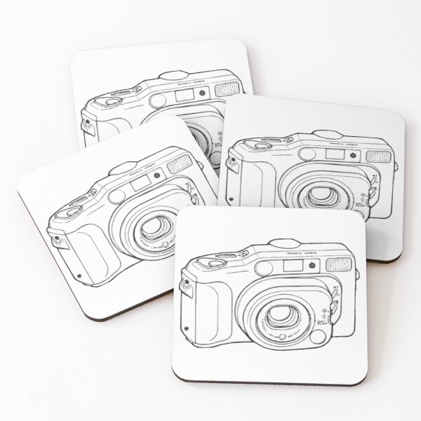 Item preview, Point and Shoot Digital Camera Drawing, Early 2000's Camera 2 designed and sold by Film Camera Nerds.