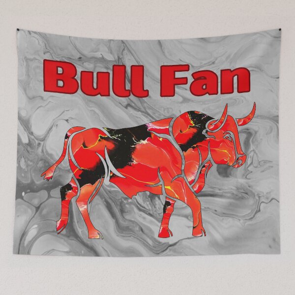 Item preview, Bull Fan - Red & Black + Tomahawk - Team Colors - jdp-01-68-0001 designed and sold by ANomadDesigns.