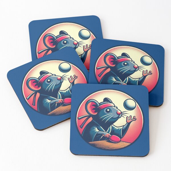 Item preview, Ninja Mouse Serving a Ping Pong Ball designed and sold by PingPongCat.
