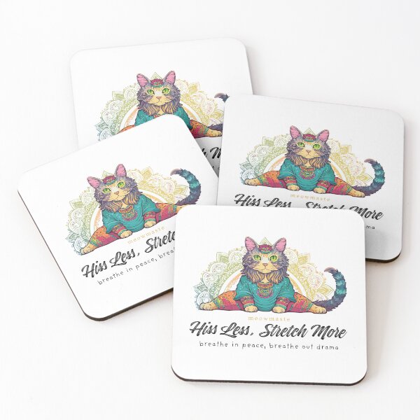 Item preview, YOGA Hiss Less, Stretch More. breathe in peace, breathe out drama designed and sold by FoxWink Inc.