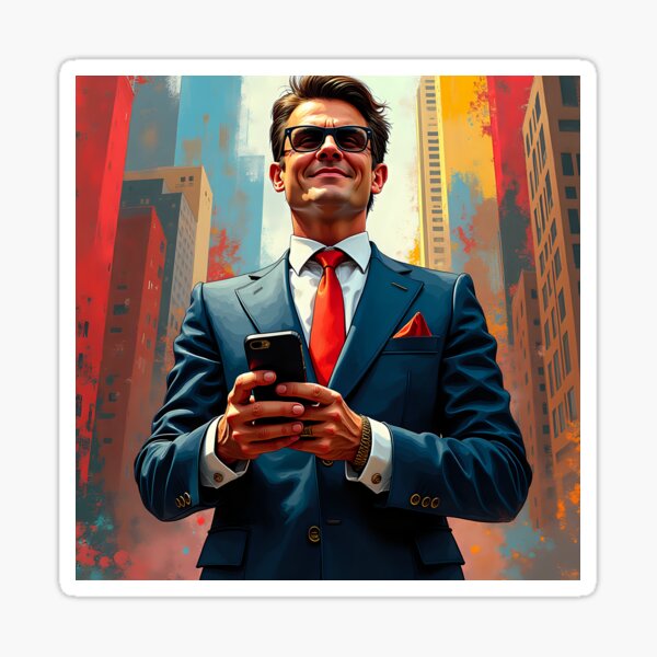 Item preview, Copy of Neo-Expressionist Yuppie – The High-Stakes Hustler designed and sold by AI-Syn-Pro.