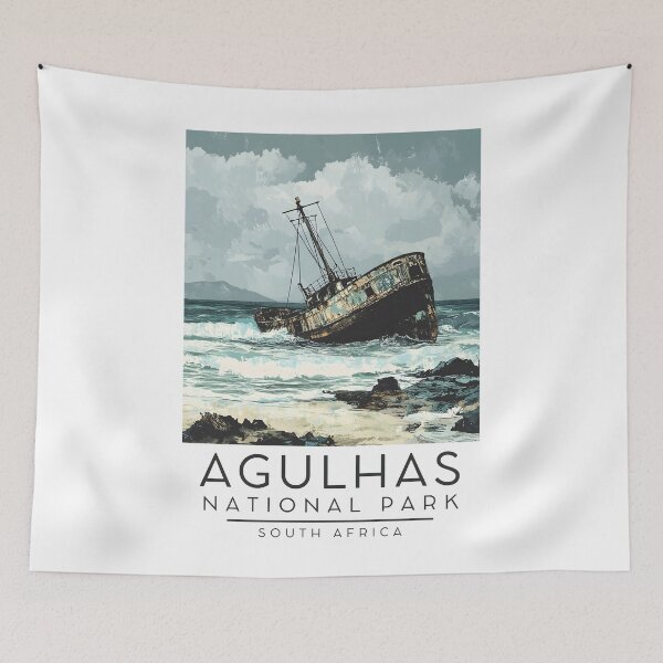 Item preview, A Vintage Illustration of Agulhas National Park - South Africa designed and sold by GoodOldVintage.