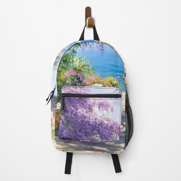 Item preview, Coastal Bloom – Mediterranean Scenery with Vibrant Flowers designed and sold by MargaretWiktor.