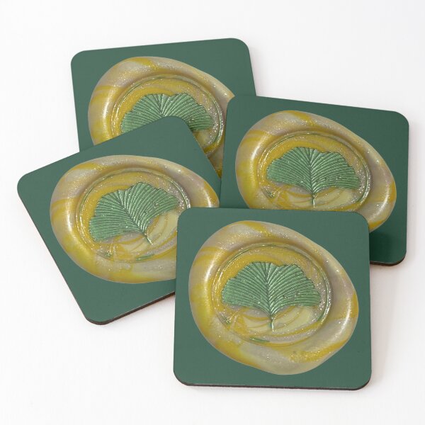 Item preview, Wax Seal - Ginkgo Leaf, yellow/green designed and sold by Elinda96.