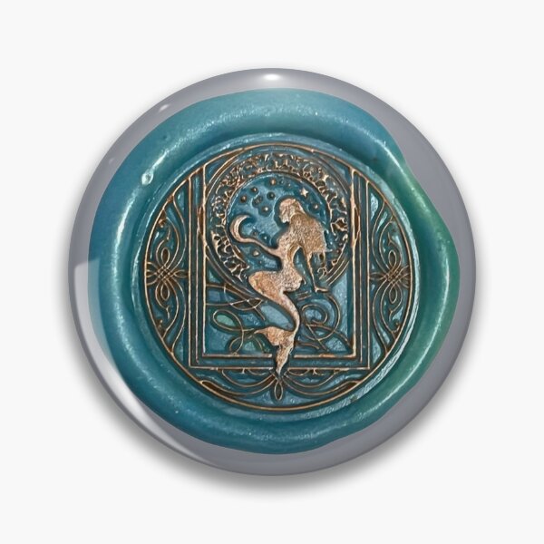 Item preview, Wax Seal - Mermaid, teal/gold designed and sold by Elinda96.
