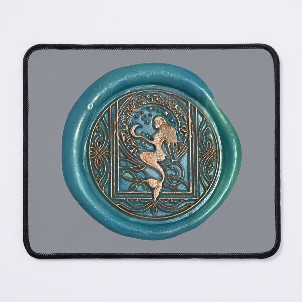 Item preview, Wax Seal - Mermaid, teal/gold designed and sold by Elinda96.