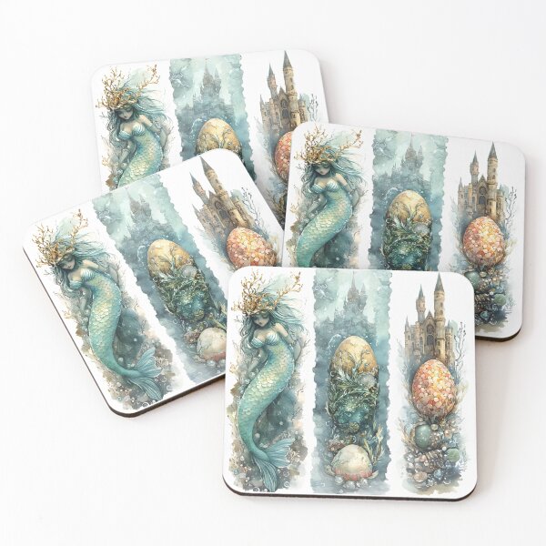 Item preview, Enchanting Easter Mermaid & Ocean Eggs – Fantasy Watercolor Clipart designed and sold by AnnDesignStudio.