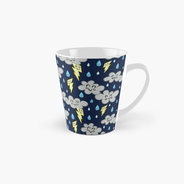 Item preview, Smiling Thunder Clouds and Lightning on Navy designed and sold by Art by Erika with a K.