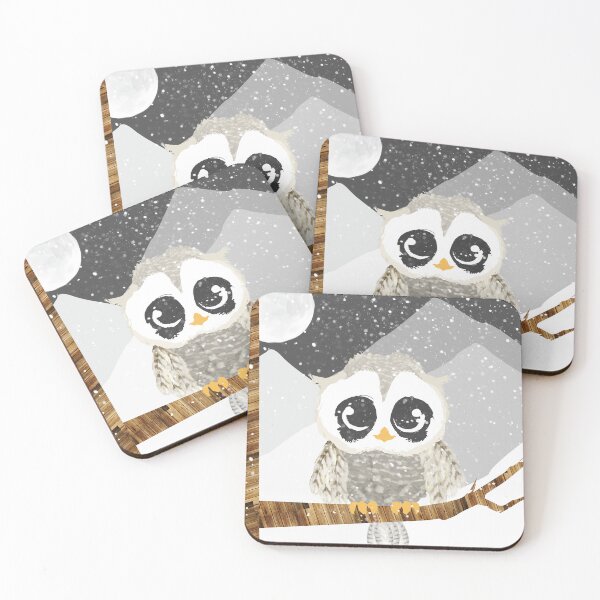 Item preview, Snow Owl in a Tree at Night designed and sold by DesireeNguyen.