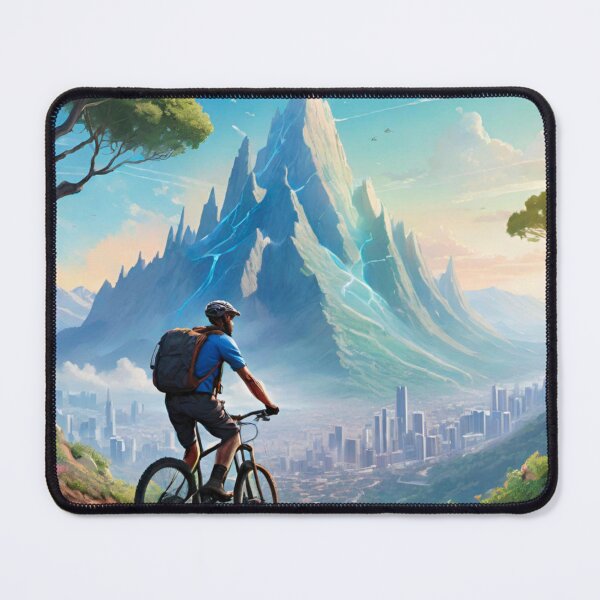 Item preview, MTB Shredder Overlooking City and Mountains designed and sold by GrizzlyCollective.