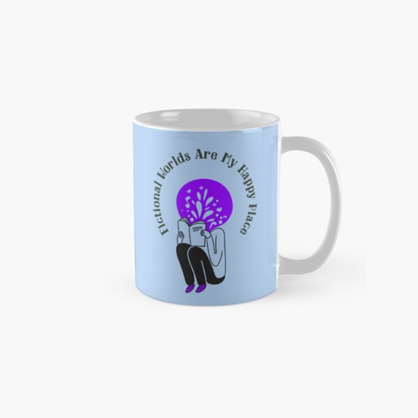 Item preview, Fictional Worlds Are My Happy Place Funny Bookworm designed and sold by Sachie's Studio.