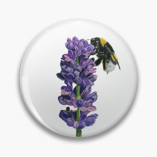 Item preview, Bumblebee - Honey Bee - Bee art - Lavender - Bee decor - Bumblebee decor designed and sold by IslesArt.