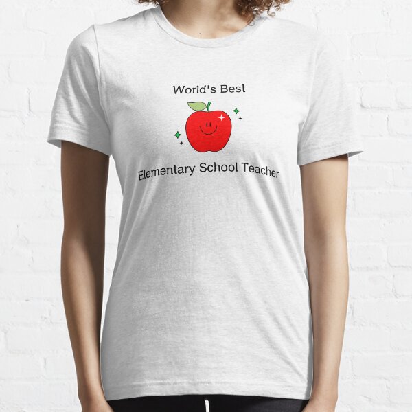 Item preview, World's Best Elementary School Teacher designed and sold by Lucky Dog Merch.