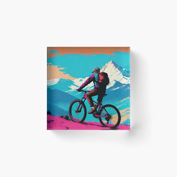 Item preview, MTB Rider Overlooking the Majestic Mountains designed and sold by GrizzlyCollective.