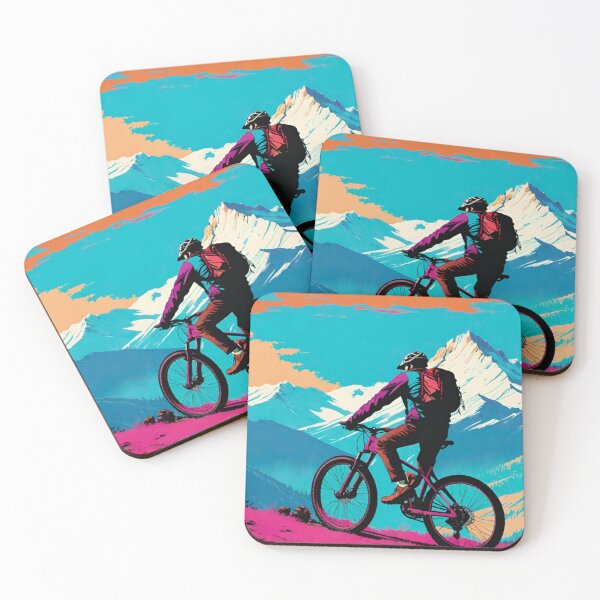 Item preview, MTB Rider Overlooking the Majestic Mountains designed and sold by GrizzlyCollective.