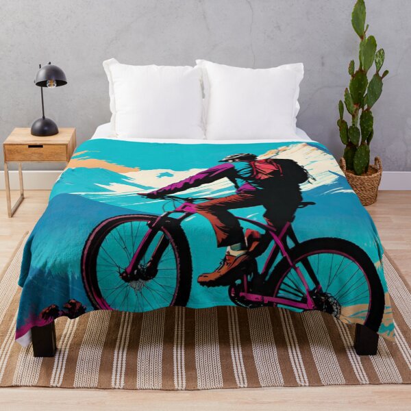Item preview, MTB Rider Overlooking the Majestic Mountains designed and sold by GrizzlyCollective.