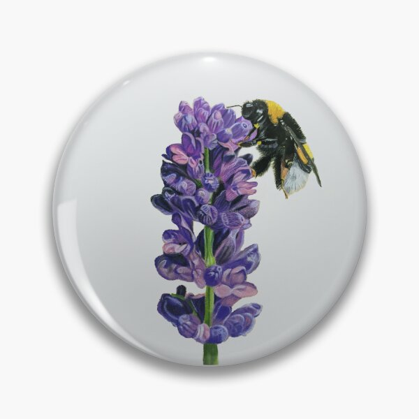 Item preview, Bumblebee - Honey Bee - Bee art - Lavender - Bee decor - Bumblebee decor designed and sold by IslesArt.