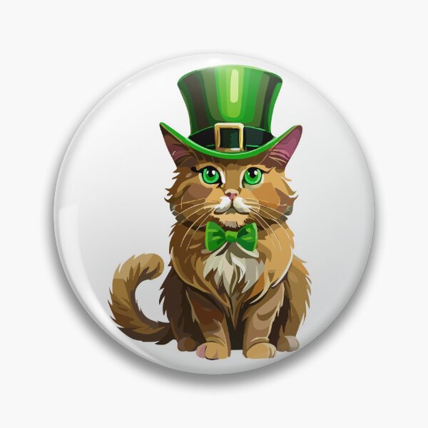 Item preview, Lucky Ginger Cat – St. Patrick’s Day Charm designed and sold by Wanderly Ways.