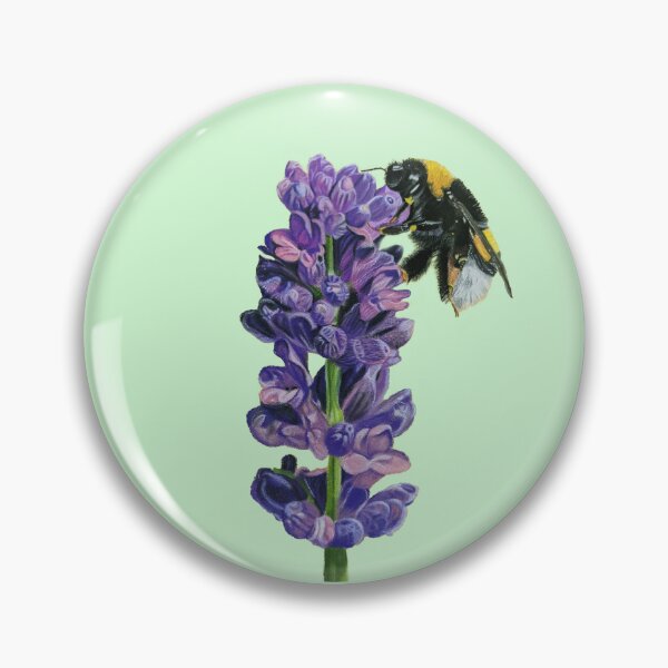 Item preview, Bumblebee - Honey Bee - Bee art - Lavender - Bee decor - Bumblebee decor designed and sold by IslesArt.