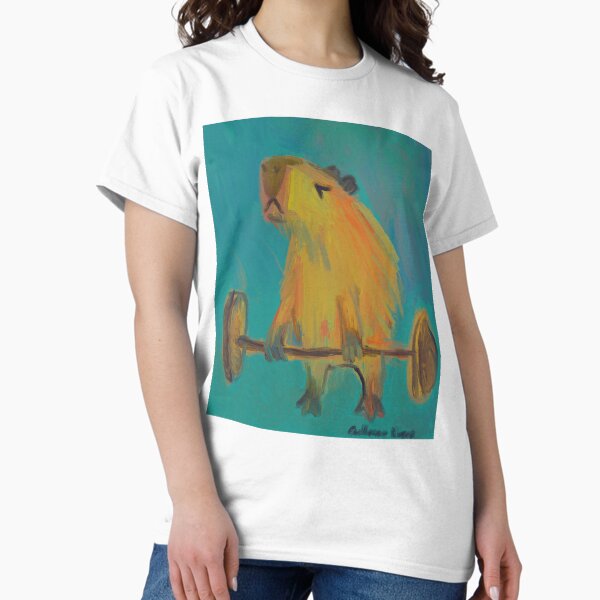 Item preview, capybara weightlifting designed and sold by guilhernunes.