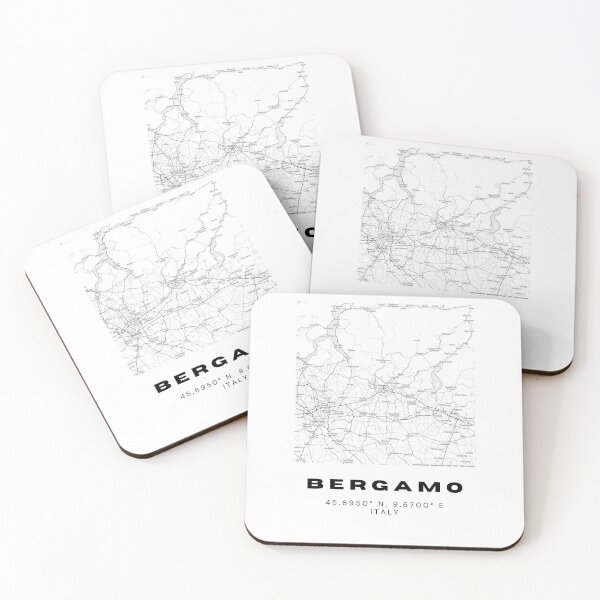 Item preview, Minimalist Bergamo Map Art - Italy City Coordinates Design designed and sold by RM-Journey.