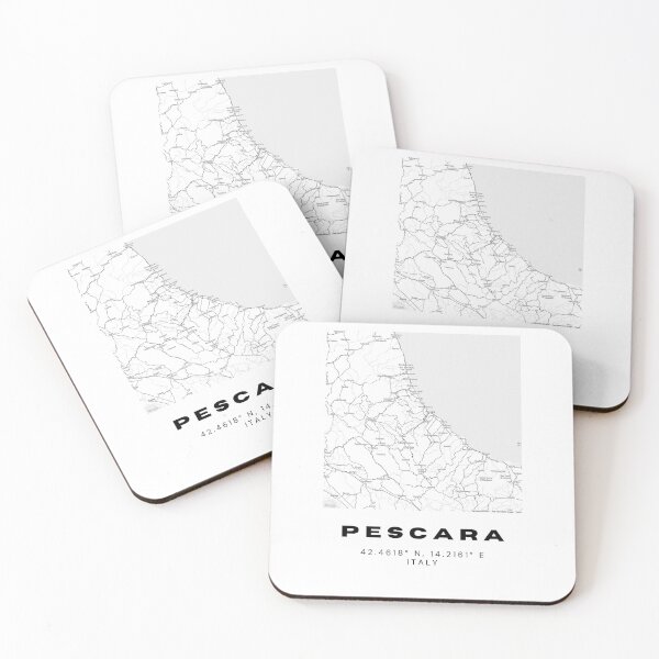 Item preview, Minimalist Pescara Map Art - Italy City Coordinates Design designed and sold by RM-Journey.