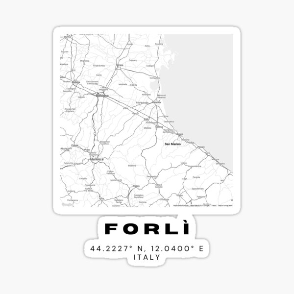 Item preview, Minimalist Forlì Map Art - Italy City Coordinates Design designed and sold by RM-Journey.