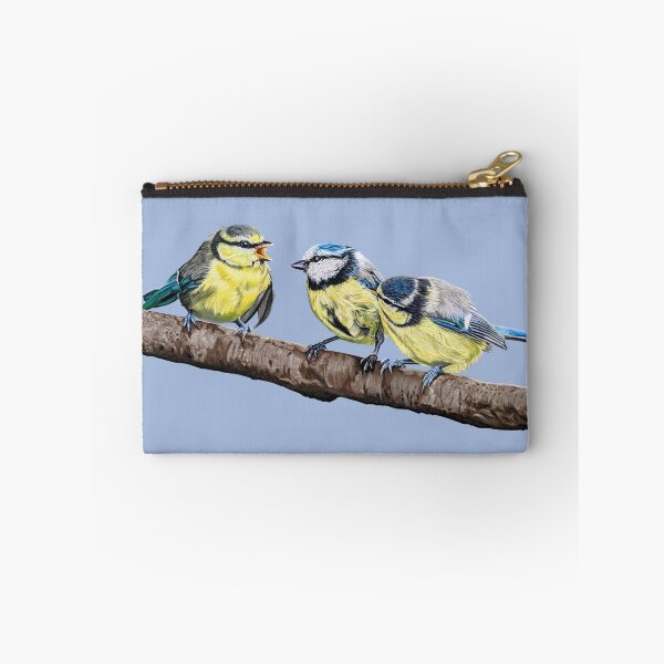 Item preview, Blue Tits sitting on a branch - twittering birds designed and sold by IslesArt.