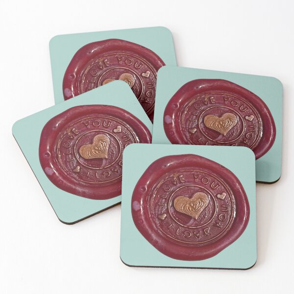 Item preview, Wax Seal - love you, red/gold designed and sold by Elinda96.