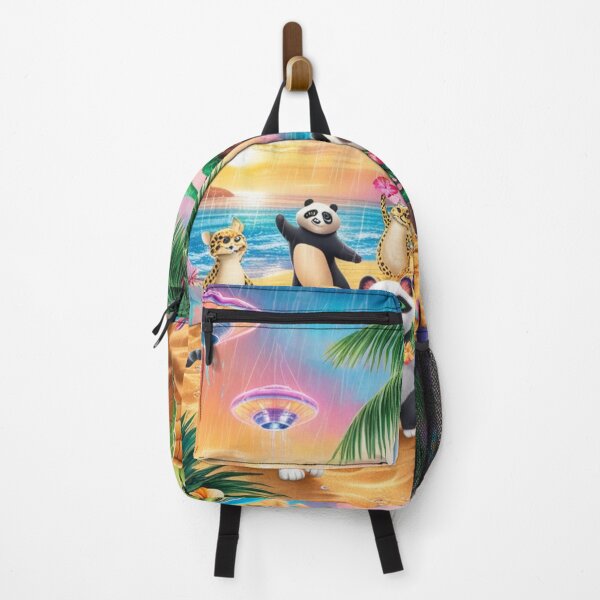 Item preview, Tropical Rainy Party Sunset With Pandas and Spacecraft designed and sold by Dream Output .