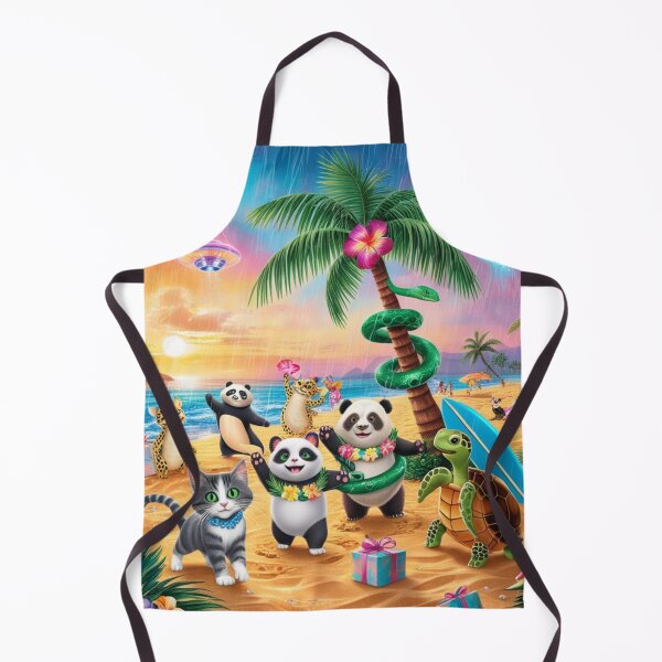 Item preview, Tropical Rainy Party Sunset With Pandas and Spacecraft designed and sold by Dream Output .