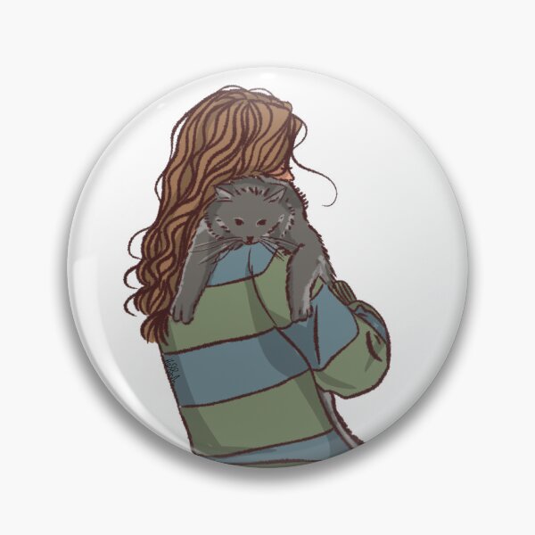 Item preview, A woman in blue and green sweatshirt holding her back cat designed and sold by Hessah-HA.