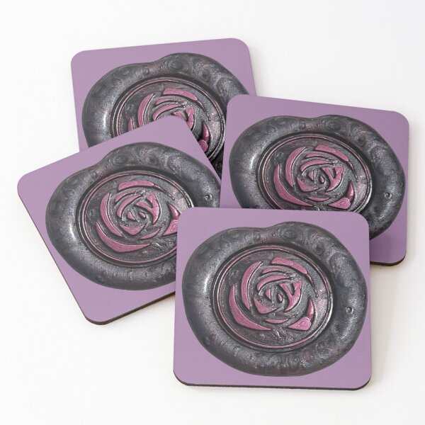 Item preview, Wax Seal - minimalistic rose, grey/pink designed and sold by Elinda96.