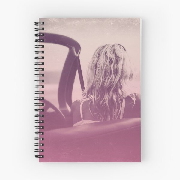 Item preview, Pink-Tinted Blond Woman in Classic Convertible Looks Out Onto the Ocean designed and sold by CountyKent.